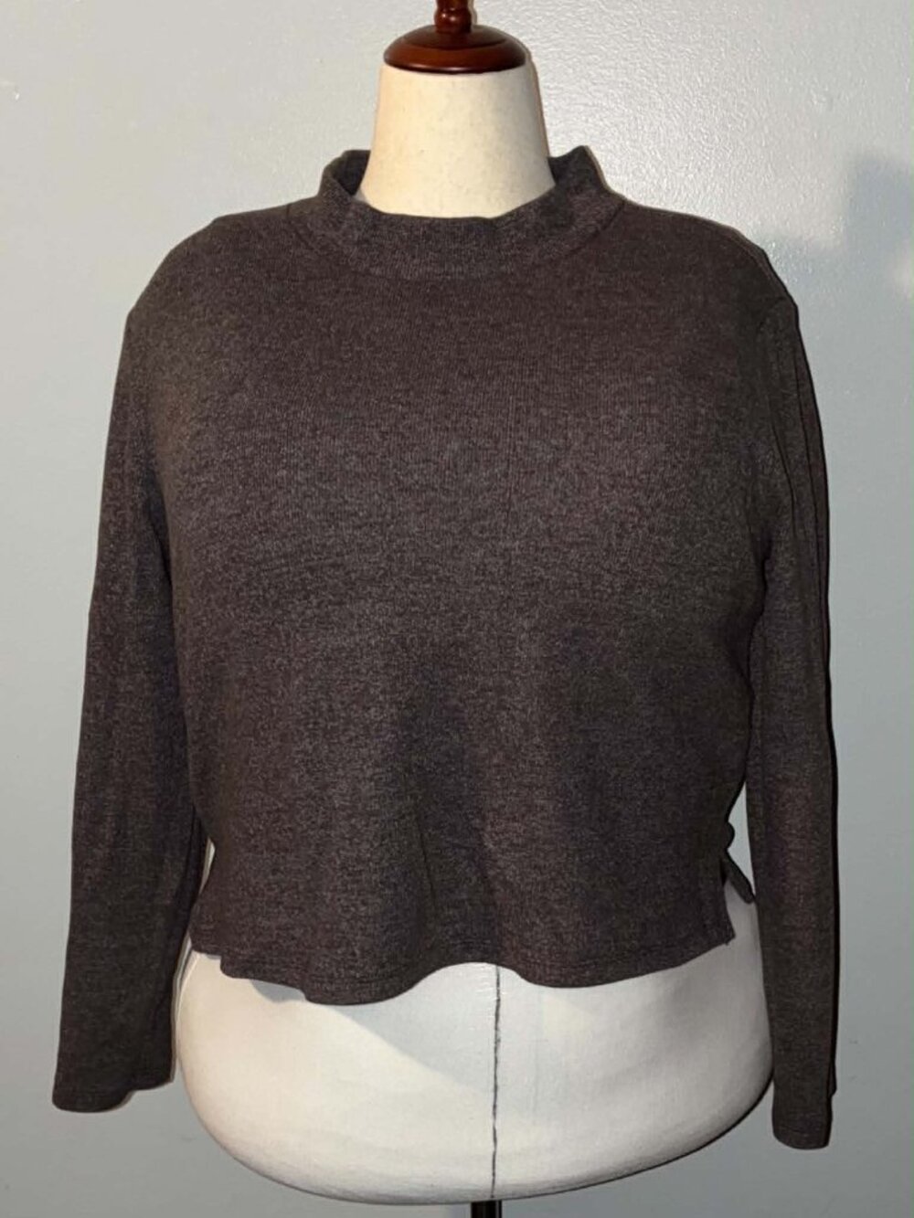 OLD NAVY Mock‑Neck Sweater — Charcoal — Size XL